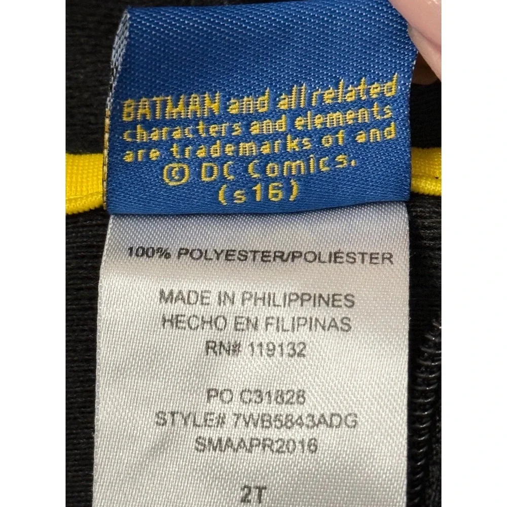 Batman Hooded Track Jacket Size‎ 2 T